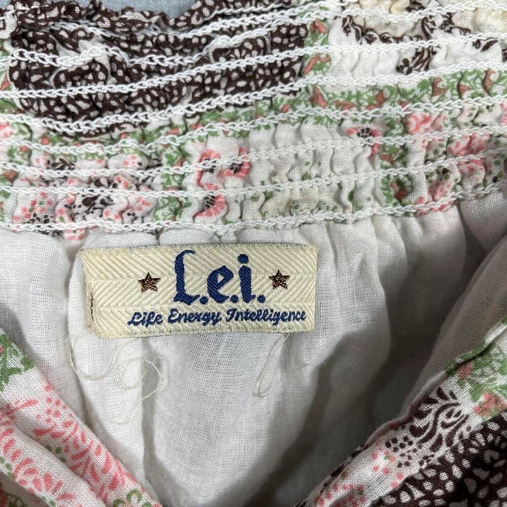 Fairycore Cottagecore vintage L.E.I patchwork mini skirt - Picture 6 of 8